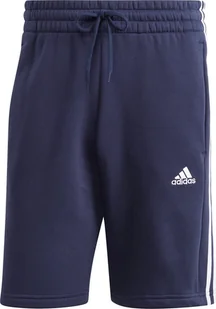 Spodenki męskie adidas Essentials Fleece 3-Stripes Shorts granatowe IJ6484 L - Spodnie sportowe męskie - miniaturka - grafika 1