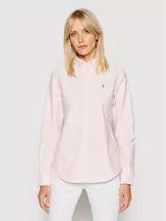 Koszule damskie - Ralph Lauren Polo Koszula Washed Oxford 211743355 Różowy Slim Fit - grafika 1