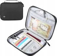 Nerki - Haweel Portfel Podróżny Etui na Dokumenty Paszportówka Saszetka do Samolotu RFID / HWL2131B - miniaturka - grafika 1
