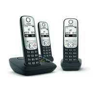 Telefony stacjonarne - Gigaset A690A Trio Telefon analogowy/DECT Nazwa i identyfikacja dzwoniącego Czarny - miniaturka - grafika 1