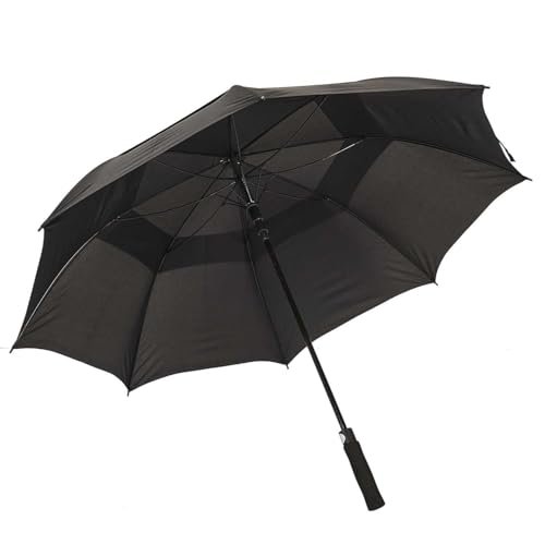 MEANWHILE PL378, Czarny parasol XXL, Parasol Nomadic dla dorosłych, Kompaktowy i lekki, Trwała kompozycja tekstylna, Wymiary 130 cm, Optymalna ochrona dla rodziny i przyjaciół