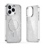 Etui i futerały do telefonów - Etui brokatowe Glitter Case z MagSafe na Samsung Galaxy A56 5G - białe - miniaturka - grafika 1