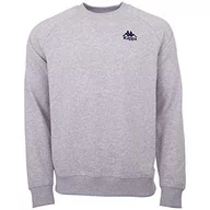 Bluzy męskie - Kappa Męska bluza Authentic Taule | koszulka z długim rękawem, styl retro, sweter z długim rękawem, krój regularny 18 m szary melanż S 705421 - miniaturka - grafika 1