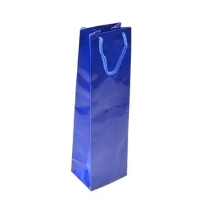 Torebka na wino, Prestige 120x80x400mm, granatowa - Opakowania i torebki na prezenty - miniaturka - grafika 1