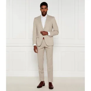 BOSS BLACK Wełniany garnitur H-Huge Slim Fit stretch - Garnitury - miniaturka - grafika 1