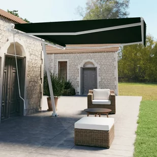 VidaXL Lumarko Wolnostojąca, ręcznie zwijana markiza, 400x350 cm, antracytowa - Markizy - miniaturka - grafika 1
