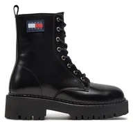 Botki damskie - Trapery Tommy Jeans Urban Tommy Jeans Lace Up Boot EN0EN01995 Black BDS - miniaturka - grafika 1