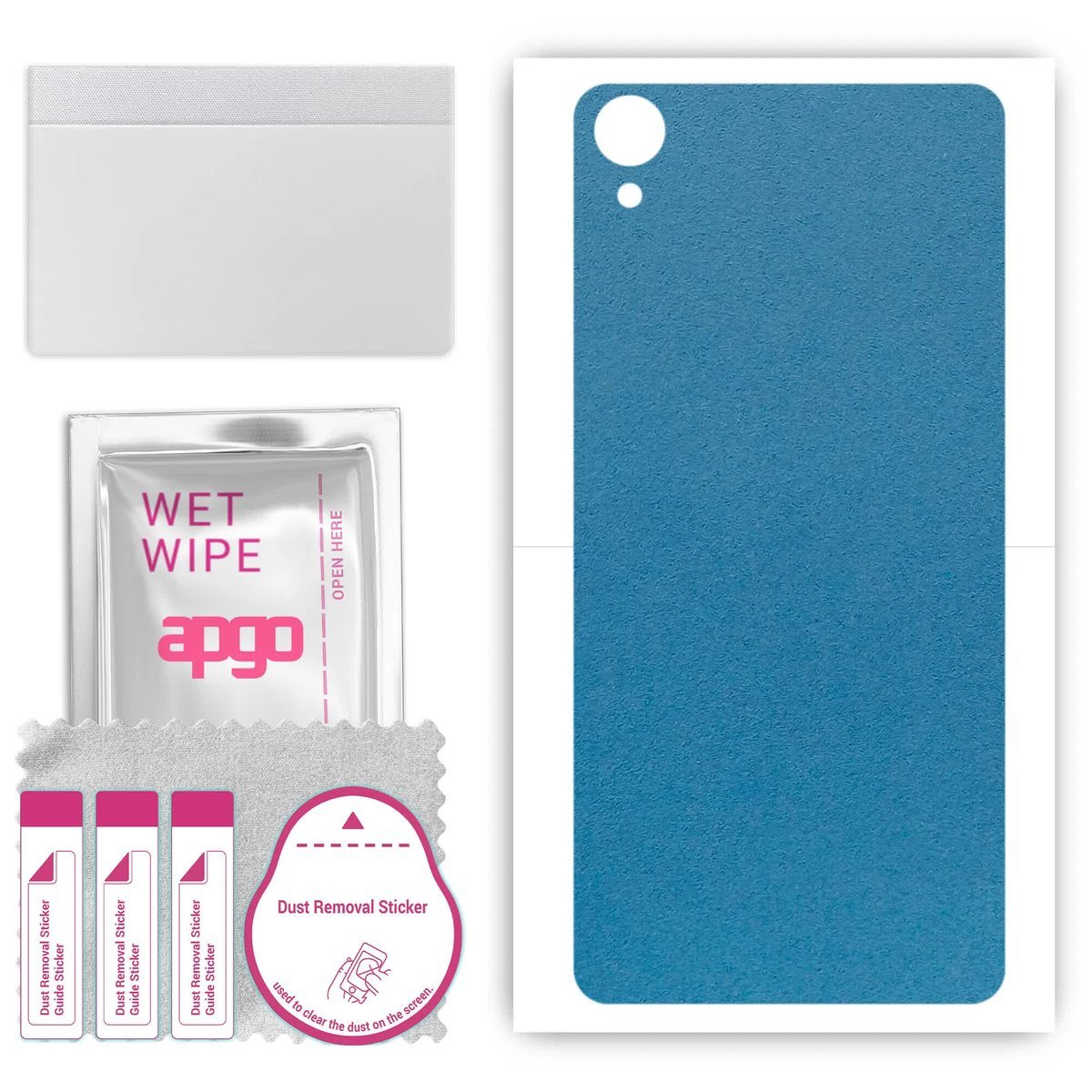 Folia naklejka skórka strukturalna na TYŁ Zamsz do Sony Xperia XA Ultra - Zamsz Niebieski - apgo SKINS