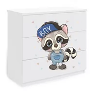 Komody dla dzieci - KocotKids Komoda do pokoju dziecięcego, babydreams, szop, 81 cm, biel, mat - miniaturka - grafika 1
