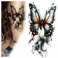 Zabawki kreatywne - TATUAŻ MOTYL MOTYLEK KOLOROWY ZMYWALNY TYMCZASOWY WODNY - miniaturka - grafika 1