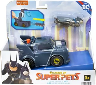 Fisher Price Mattel DC League of Super Pets Pojazd Wyrzutnia Ace HGL19 HGL19 - Figurki dla dzieci - miniaturka - grafika 2