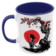 Kubki - Dbzgokujapan Kubek Ceramiczny Prezent Tasse Mug Anime Manga Japan Animation Dragon Ball Z Goku Vegeta Kamehameha, Ciemnoniebieski 330 ml - miniaturka - grafika 1