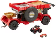 Tory, garaże, parkingi - Mattel Monster Truck Meganaczepa 2autka GFR15 - miniaturka - grafika 1