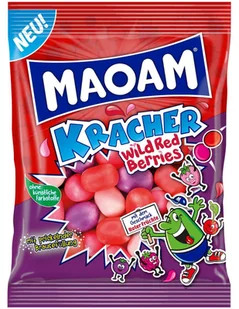 Maoam, gumy owocowe Kracher Wild Red Berries, owoce leśne, 200g - Gumy do żucia, lizaki, dropsy - miniaturka - grafika 1