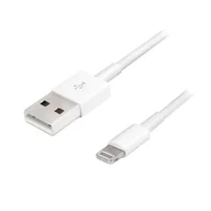 Ładowarki do telefonów - Kabel Lightning do Apple MFI, 1m, USB A, Biały – Kabel Ładowania i Synchronizacji Apple 8-Pin - miniaturka - grafika 1