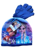 Czapki i chusty sportowe męskie - Komplet czapka rękawiczki Sun City Frozen II zimowa jesienna dla dziewczynki - miniaturka - grafika 1