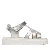 Buty dla dziewczynek - Sandały Nelli Blu CM240604-2 Srebrny - miniaturka - grafika 1