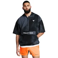 Kurtki męskie - Męska kurtka treningowa Under Armour Project Rock Warm Up Jacket - szara - UNDER ARMOUR - miniaturka - grafika 1