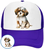 Czapki i chusty sportowe męskie - CZAPKA Z DASZKIEM PSY PIES PIESKI DLA DZIECI SIATKA NIEBIESKA BEJSBOLÓWKA - miniaturka - grafika 1