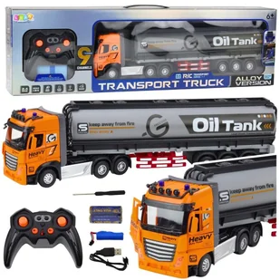 Cysterna Rc ze światłem i dźwiękiem 1:24 - model lub pojazd - Samochody i pojazdy dla dzieci - miniaturka - grafika 1