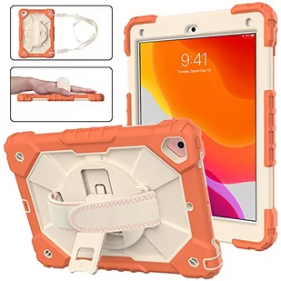 iPad 6. generacji 5. 2018/2017 (iPad 9,7 cala), iPad Air 2 / iPad Pro 9,7 cala, etui odporne na uderzenia, obrotowy stojak i pasek na rękę, pasek na ramię, uchwyt na długopis - Etui do tabletów - miniaturka - grafika 1