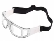 Okulary korekcyjne, oprawki, szkła - Okulary sportowe korekcyjne szare minusy -8 - miniaturka - grafika 1