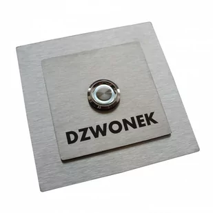 Przycisk dzwonka do domofonu wyjścia wejścia furtki bramy drzwi INOX-INOX LED 9/12/24/230V srebrny - Dzwonki i gongi - miniaturka - grafika 1