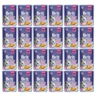 Mokra karma dla kotów - Brit Premium Cat Adult Delicate Fillets in Jelly with Chicken 24 x 85 g - miniaturka - grafika 1