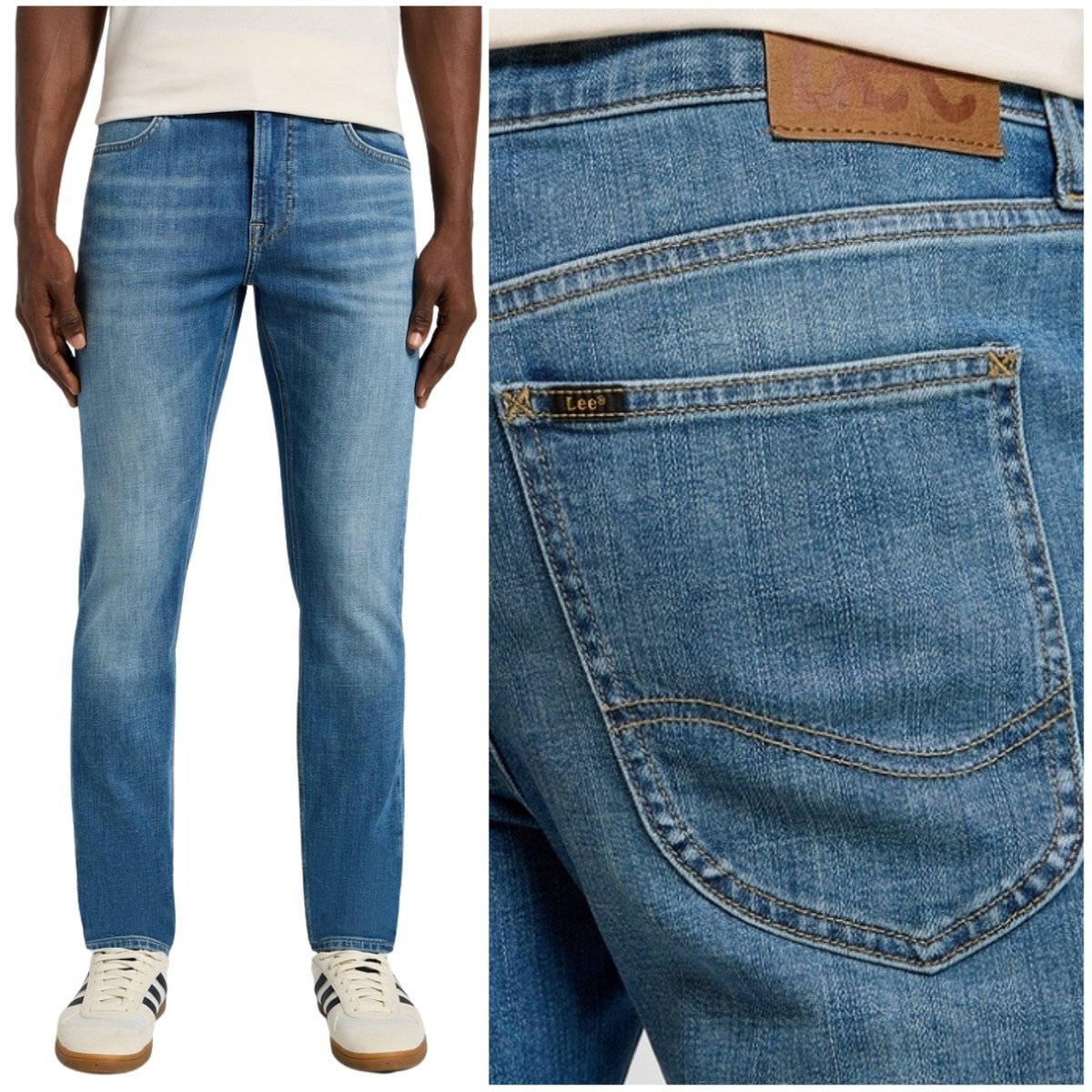 Lee MALONE SKINNY Highland DżINS męskie spodnie jeansowe rurki W30 L34