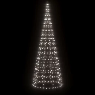 Choinka z lampek, na maszt, 550 zimnych białych LED, 300 cm Lumarko! - Oświetlenie świąteczne - miniaturka - grafika 4