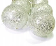 Girlandy - Srebrna Girlanda Ledowa Z Kuli Świąteczna Kule Świecące Cotton Balls - miniaturka - grafika 1