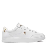 Sneakersy damskie - Sneakersy Tommy Hilfiger Essential Chic Court Sneaker FW0FW08322 Biały - miniaturka - grafika 1