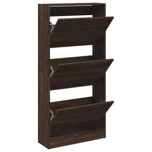 vidaXL Szafka na buty dąb brązowy 60x21x125,5 cm materiał drewnopochodny - Szafki na buty - miniaturka - grafika 1