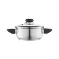 Garnki - Garnek nierdzewny 1,2 l 16 cm z pokrywą szklaną Emilio - miniaturka - grafika 1