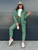 Dresy damskie - Komplet damski dresowy AMILIA PREMIUM zielony Dstreet AY0777z-L - miniaturka - grafika 1