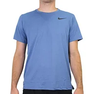 Koszulki męskie - Nike Męska koszulka M Nk Top Ss Hpr Dry niebieski granatowy/Stone blue/htr/(black) S - miniaturka - grafika 1