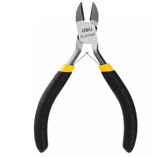 Szczypce tnące boczne Deli Tools EDL20025, 5" (żółte) - Kombinerki i obcęgi - miniaturka - grafika 1