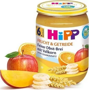 HiPP, Bio, deserek z jabłek pomarańczy mango i zbóż, 190 g - Desery dla dzieci - miniaturka - grafika 1