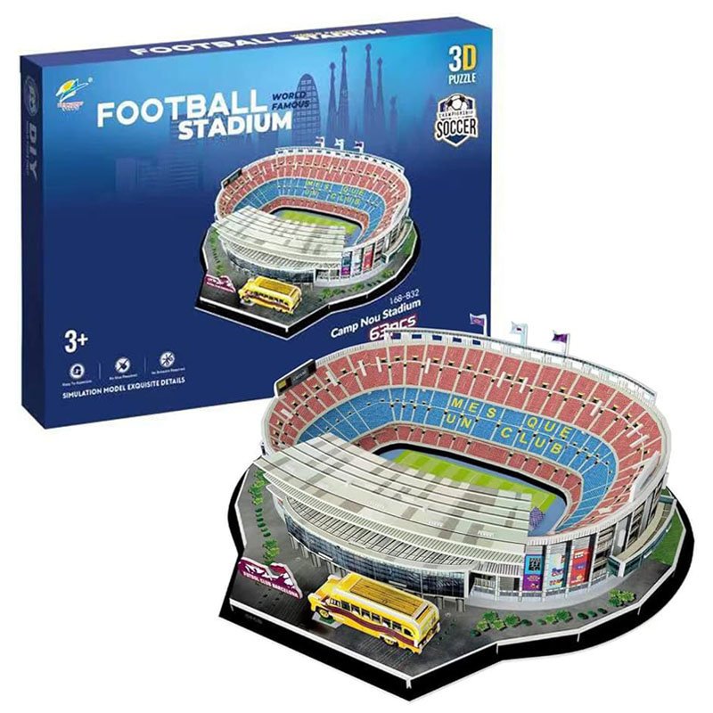Stadion piłkarski - CAMP NOU - Barcelona FC - Puzzle 3D 63 elementy