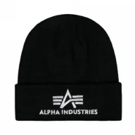 Odzież taktyczna i umundurowanie - Alpha Industries Czapka zimowa 3D Beanie 168910 423 - Czarna/Srebrna - miniaturka - grafika 1