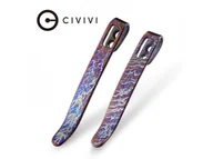 Noże - Klips Civivi 2 szt. Flamed Blue/Purple Titanium 50mm/55mm (T002A) - miniaturka - grafika 1