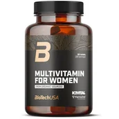Witaminy i minerały dla sportowców - Kompleks witamin i minerałów BIOTECH Multiwitaminy z organicznych źródeł dla kobiet (60 tabletek) - miniaturka - grafika 1