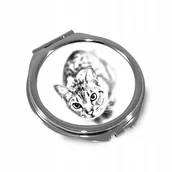 Lusterka do makijażu - Kot Ocicat Lusterko kieszonkowe składane - miniaturka - grafika 1