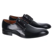 Półbuty męskie - Półbuty męskie Conhpol C00C-9134-0017-M5S02 czarne 44 - miniaturka - grafika 1