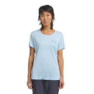 Koszulki i topy damskie - Damska koszulka z krótkim rękawem Jack Wolfskin PEAK GRAPHIC T W MTN ice blue - XS - miniaturka - grafika 1