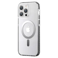 Etui i futerały do telefonów - Kingxbar PQY Ice Crystal Series magnetyczne etui iPhone 14 Pro Max MagSafe szare - miniaturka - grafika 1