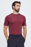 Koszulki męskie - Reebok t-shirt treningowy kolor bordowy gładki - miniaturka - grafika 1