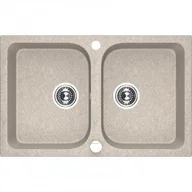 Zlewozmywaki - Laveo SBC 420T Zlewozmywak granitowy2 komoryWymiary 480x760x184 mm Wymiar szafki 800 mmWyko$143czenie be$144W zestawie z syfonem Space Saving i korkiem automatycznym - miniaturka - grafika 1