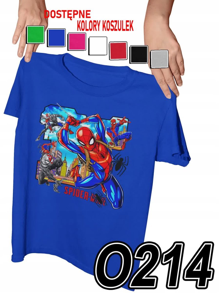 Koszulka Dziecięca Z Nadrukiem Spiderman Avengers Marvel - L 146-152