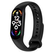 Akcesoria do smartwatchy - Opaska pasek silikonowy do Xiaomi Mi Band 5/6/7 "Czarny" - miniaturka - grafika 1